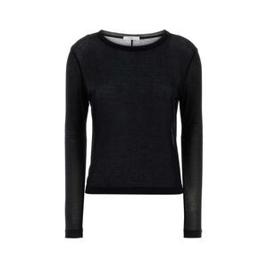 Co Women Black Cotton T-Shirt